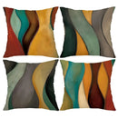 Colorful Wave Pattern Digital Print Cushion Cover for Sofa, Bedroom, Car by Axyaa