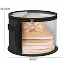 Axyaa Hat Storage Box: Fashionable Transparent Organizer for Round Travel Hats