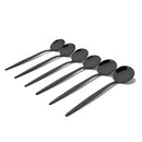 Axyaa Black Stainless Steel Cutlery Set for Dinner Kitchen, 24Pcs Flatware Set