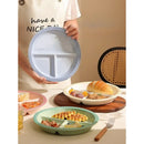 Axyaa Ceramic Dividing Plate for Healthy Kids' Breakfast