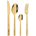 Axyaa Diamond Cutlery Set - 4Pcs Stainless Steel Tableware Flatware for Kitchen