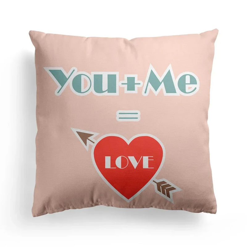 Axyaa Romantic Couple Pillowcases | Soft Cartoon Pattern Sofa Pillow Covers