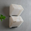 Axyaa Marble Wall Light: Modern Minimalist Nordic Square Alabaster Fixture