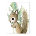 Axyaa Jungle Animal Nursery Canvas Print with Custom Name - Kids Room Wall Art