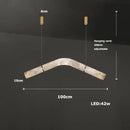 Axyaa Resin Chandelier: LED Linear Suspension Indoor Lighting for Dining Room