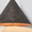 Axyaa Wabisabi Iron Conical Pendant Lamp 30cm Triangle Black Nordic Home Study Bedlight