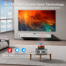 Axyaa 4K LED Projector, 25000 Lumens, Full HD 1080P, 3D Cinema, 5G WiFi, Auto Keystone