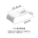 Axyaa White Ceramic Western Food Dinner Plate - Irregular Bridge Shape