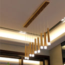 Axyaa Modern Wood Chandelier Pendant for Dining and Living Room