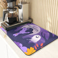Axyaa Pumpkin Printing Silicone Coasters for Halloween Style Kitchen Décor