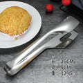 Axyaa Stainless Steel Kitchen Tongs - Multipurpose BBQ Meat Clips & Ice Cube Clamp