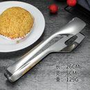 Axyaa Stainless Steel Kitchen Tongs - Multipurpose BBQ Meat Clips & Ice Cube Clamp