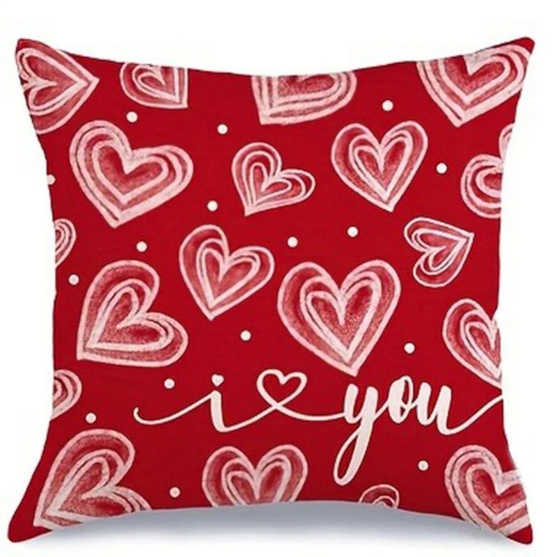 Axyaa Love Bottle Pattern Pillowcase for Home Sofa Decor