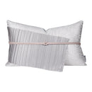 Axyaa Gray Patchwork Waist Pillow - Modern Minimalist Light Luxury for Living Room, Bedroom, or Bedside