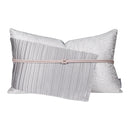 Axyaa Gray Patchwork Waist Pillow: Modern Minimalist Light Luxury for Living Room, Bedroom & Bedside