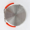 Axyaa Stainless Steel Cookware: Foldable Handle Frying Pan/Soup Pot for Camping & Picnics