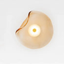 Axyaa Curved Yellow Glass Wall Lamp for Cozy Home Lighting