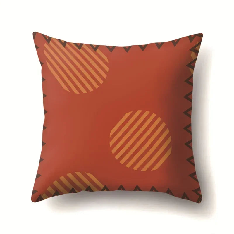 Axyaa Retro Geometric Pattern Cushion Cover for Sofa and Couch Décor