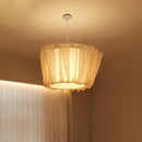 Axyaa Nordic Vintage Fabric Chandelier Bedroom Pendant Light Fixture