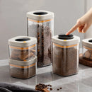 Axyaa Stackable Cereal Storage Container Vacuum Food Storage Box Transparent Jar