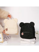 Axyaa Kids Plush Teddy Bear Backpack Children's Small Bear Ear Fashion Bag