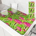 Axyaa Plant Leaf Absorbent Drying Mat for Kitchen Dishes & Cups