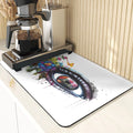 Eye Print Watercolor Style Absorbent Drying Mat & Coasters Set by Axyaa