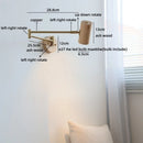 Axyaa Swing Arm LED Wall Sconce Lamp - Ash Wood Finish