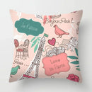 Axyaa Red Lips Heart Pillow - Black Love Sofa Car Cushion Cover