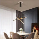 Axyaa Minimalist Line Chandelier: Luxury Staircase Pendant Light for Modern Home Décor