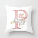 Axyaa Sweet Pink Alphabet Pillowcase for Home Decor
