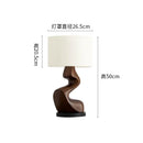 Axyaa Medieval Wooden LED Art Table Lamp for Living Room Study Homestay