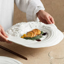 Axyaa Ceramic & Western Tableware Set - Elegant Flat Cold Dish Special Shapes