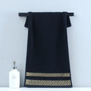Axyaa Embroidered Cotton Towels Set - Hotel Quality Bath & Face Towels