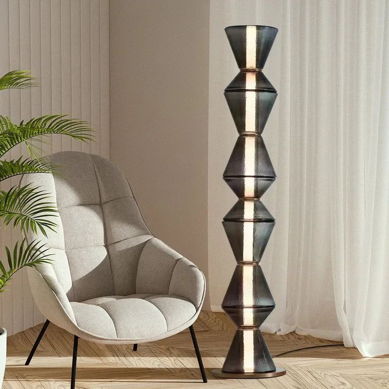 Axya Nordic Glass Floor Lamp for Living Room, Study, Bedroom - LED Table Lamp