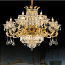 Axyaa All-Copper Crystal Chandelier: Luxurious European Court Style LED Living Room Lamp