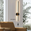 Axyaa Rotatable Black Wall Sconce Light for Living Room Bedroom - Modern Interior Fixture