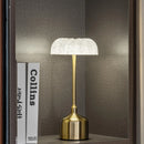 Axyaa Mushroom LED Table Lamp: 3 Colors Dimming, Rechargeable Night Light, Modern Design