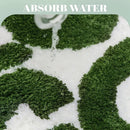 Axyaa Green Bath Mat - Non Slip Microfiber Washable Shower Rug