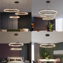 Axyaa Modern Acrylic Circle Chandelier Pendant Lights for Indoor Lighting Decor