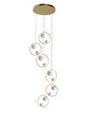Axyaa Modern Suspension Chandelier Staircase Pendant Light