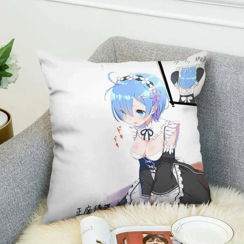 Axyaa 45x45 Cushions Covers for Bed Pillows, Sofa Anime Body Home Decor