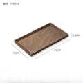 Axyaa Wooden Tea & Coffee Serving Tray Solid Walnut Wood Rectangular Snack Tray