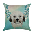 Axyaa Cartoon Dog Linen Pillowcase 45*45cm