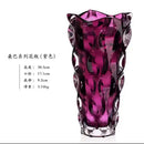 Axyaa Crystal Glass Vase Elegant Flower Arrangement Home Decor Bottle