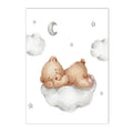 Axyaa Boho Cloud Moon Bear Nursery Wall Art Poster Kids Room Decor