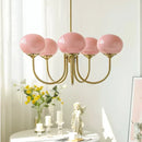 Axya Nordic Pink Chandelier: Simple Artistic Warmth for Bedroom, Children's Room