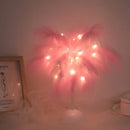 Feather Bedside Lamp by Axyaa: DIY Creative Table Night Light, USB/AA Power