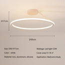 Axyaa Modern LED Round Ring Ceiling Chandelier Aluminum Dimmable Bedroom Light Fixtures