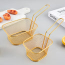 Axyaa Stainless Steel Frying Basket - Mini French Fry Holder, Oil Separation